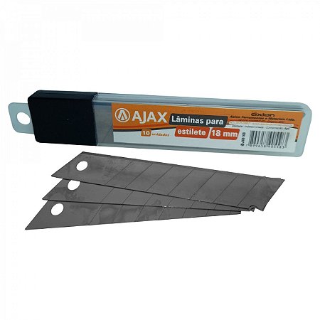 LAMINA P/ ESTILETE 18 MM TRAP. C/ 10 PÇS AJAX