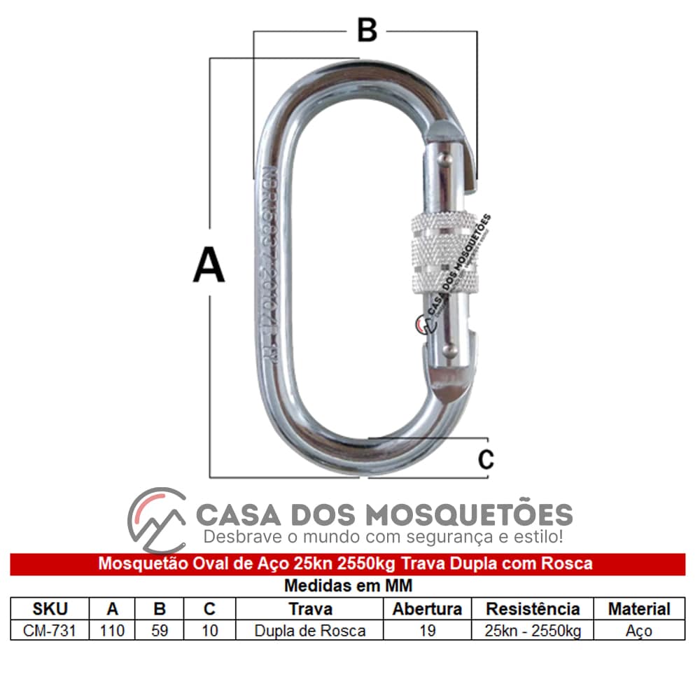 MOSQUETAO 2,500 KG TR.DUPLA FORJ