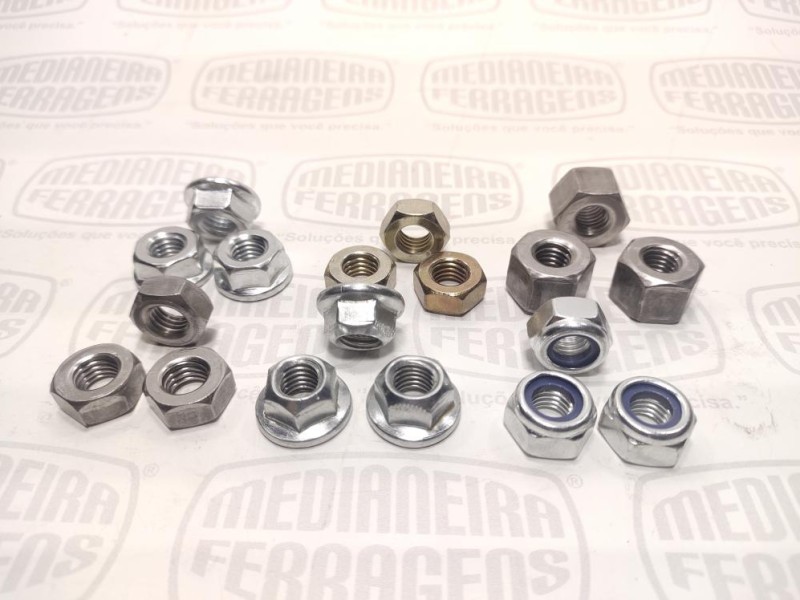 PORCA SEXT DUPLA UNF 3/8  24 FIOS