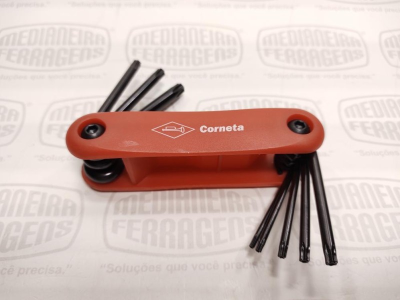 JOGO CHAVE TORX L T-09 > T-40  8 PC CANIVETE LOTUS