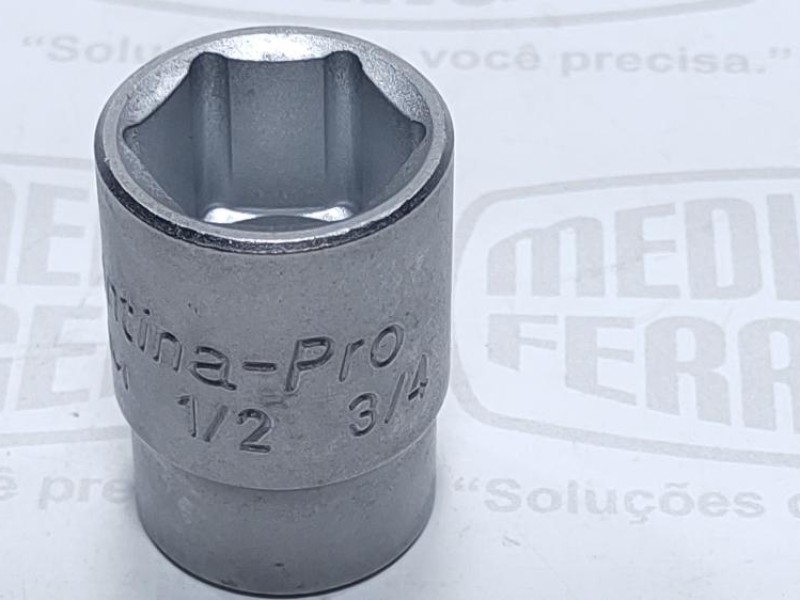 SOQUETE 1/2 X 3/4  SEXT. TRAM. PRO