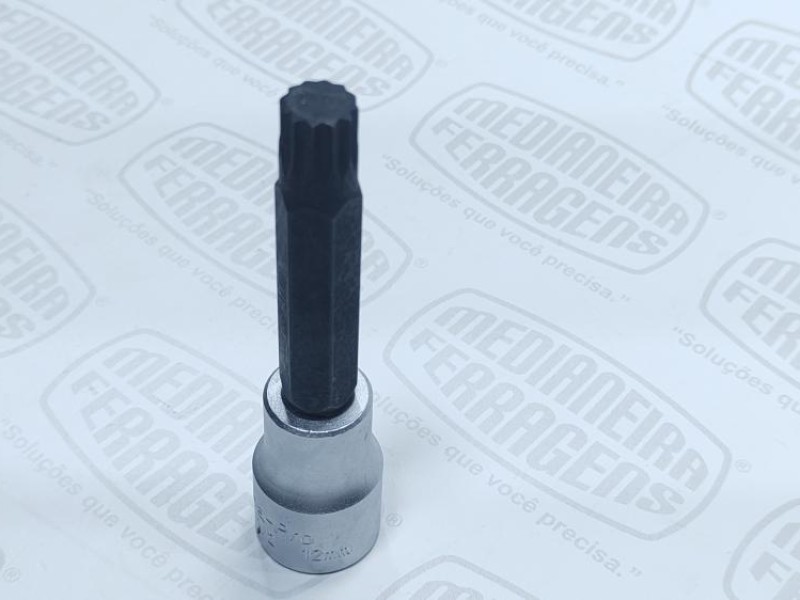 SOQUETE 1/2 X 12 MM  MULTDENTADO LONGO TRAM. PRO