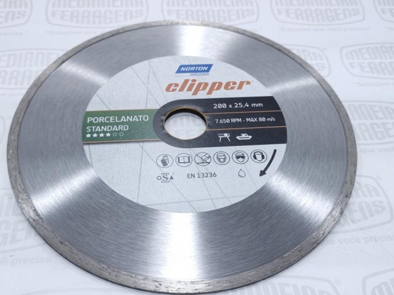 DISCO DIAM LISO 200X25,4MM PORCEL.NORTON-PRO