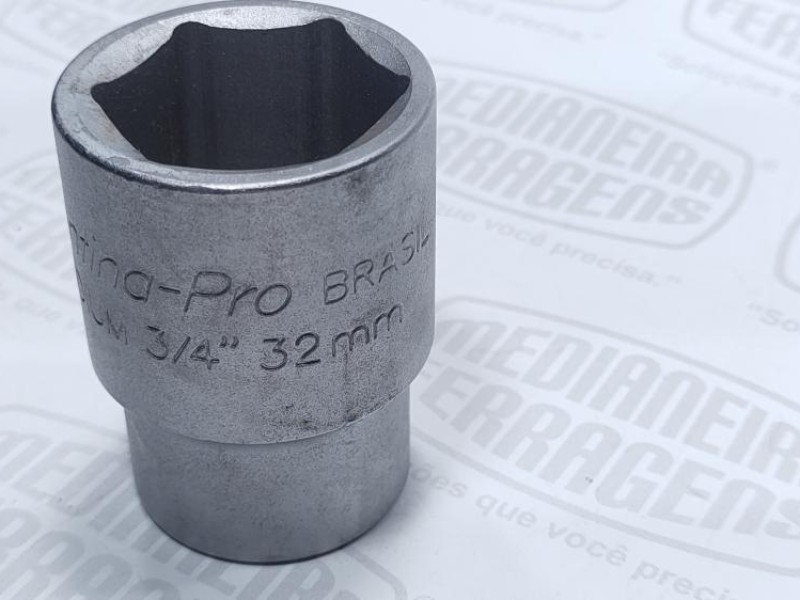SOQUETE 3/4 X 32 MM  SEXT. TRAM. PRO