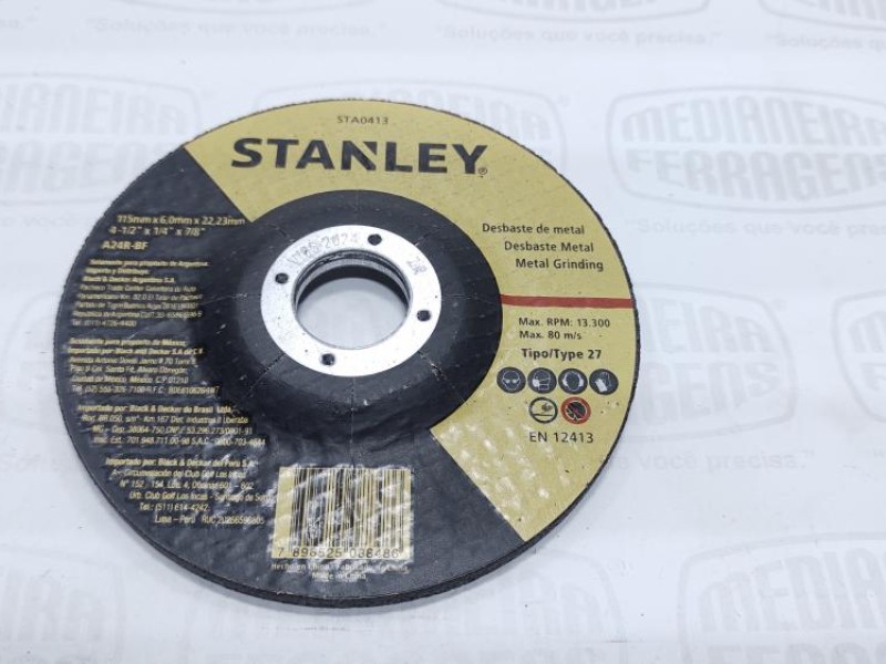 DISCO DESBASTE 4.1/2  X 7/8 STANLEY