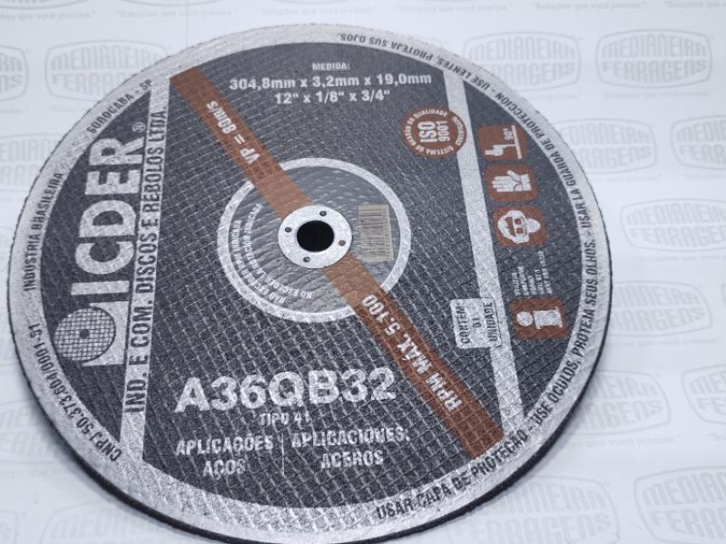 DISCO CORTE 12  X 3/4 X 3,2 HEAVY DUTY