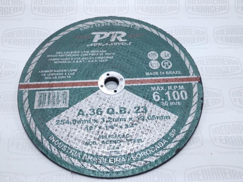 DISCO CORTE 10  X 3/4 X 3,2 A36 QB 32 ICDER