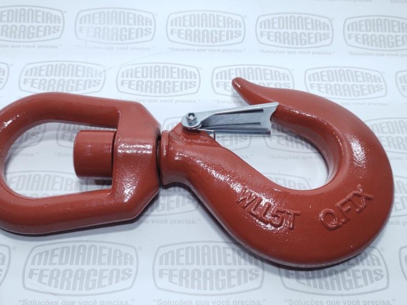 GANCHO  5,0 TON GIRAT. C/TRAVA