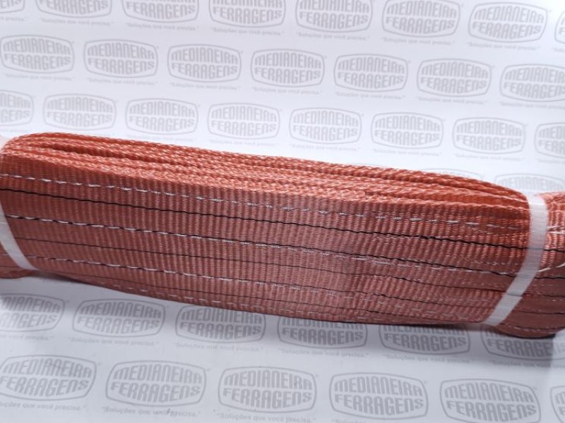 SLING  5,0 TON X 150 MM X 4 MT F.TRAB 7X1 VERM FITA CABO