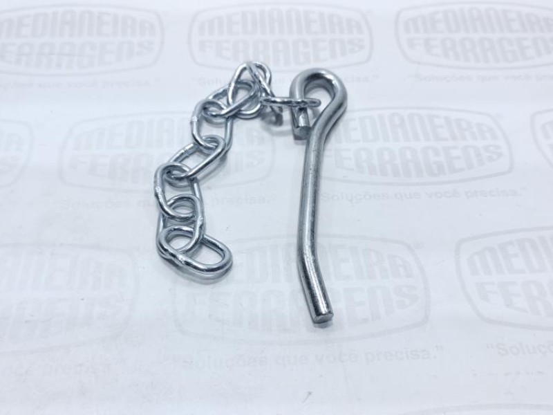 PINO DO FUEIRO 6 MM  C/CORRENTE PONTA DOBRADA