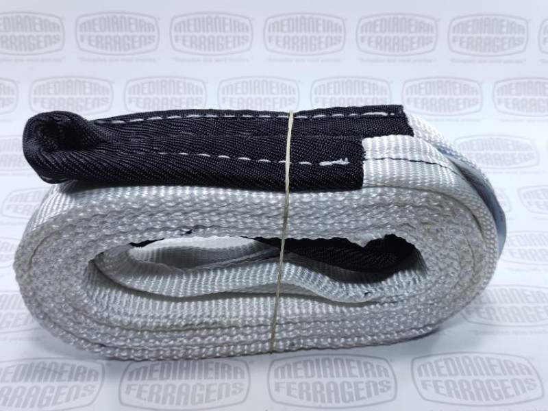 SLING  3,0 TON X 75 MM X 3 MT F.TRAB 5X1 BRANCA FITA CABO