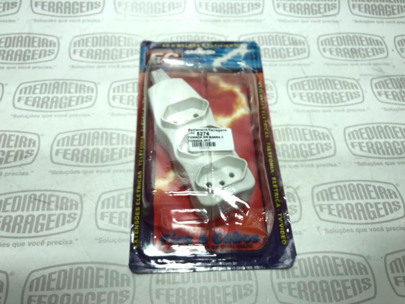 TOMADA EM BARRA 3 TOMADA 2P/T