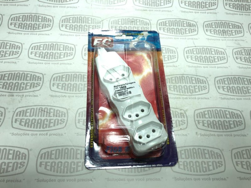 TOMADA EM BARRA 4 TOMADA 2P/T