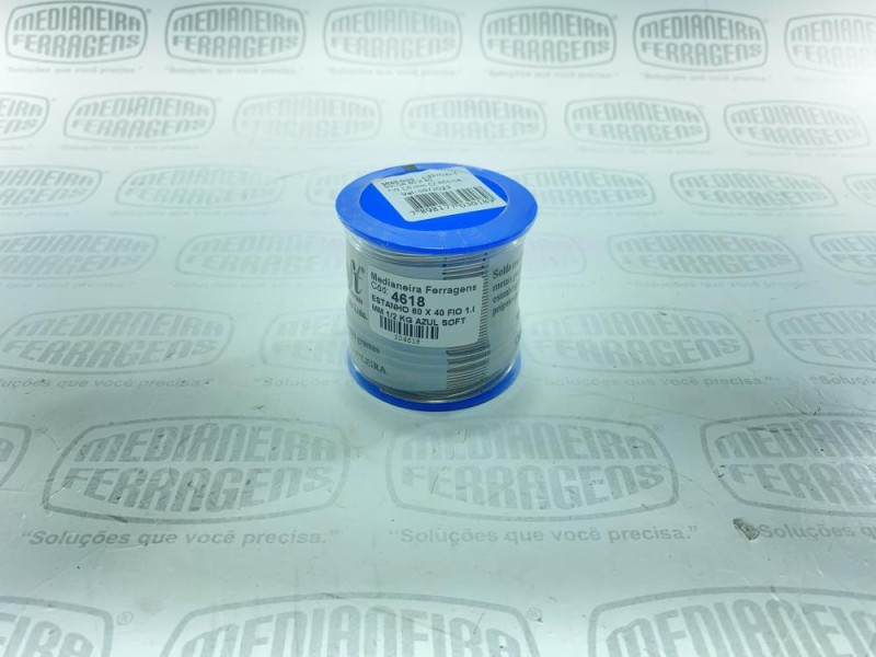 ESTANHO 60 X 40 FIO 1.0 MM  ROLO 1/2 KG AZUL SOFT