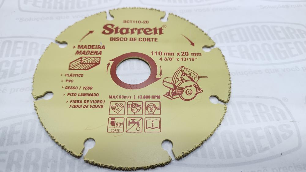 DISCO SERRA 110 X 20 MM CARBONETO DE TUGSTENIO