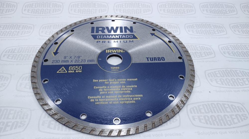 DISCO DIAM TURBO 230X22MM IRWIN