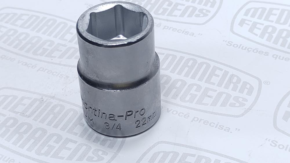 SOQUETE 3/4 X 22 MM  SEXT. TRAM. PRO