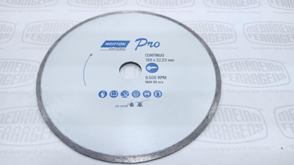 DISCO DIAM LISO 180X22MM NORTON-PRO