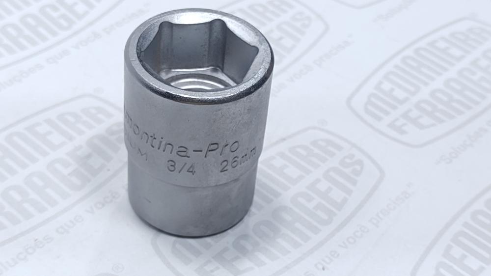 SOQUETE 3/4 X 26 MM  SEXT. TRAM. PRO