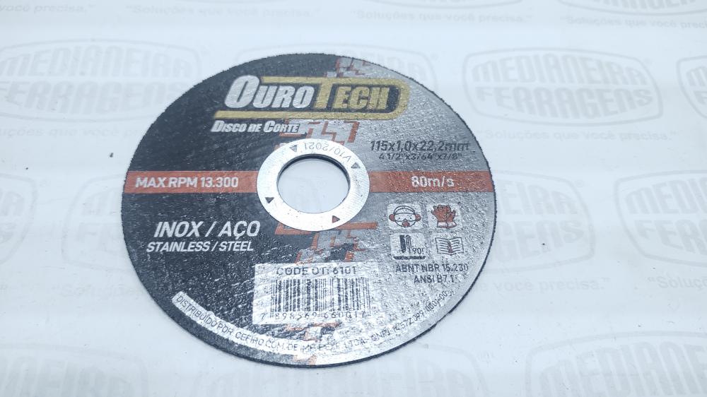 DISCO CORTE  4.1/2  X 7/8 X 1,0 MM ACO/INOX STANLEY