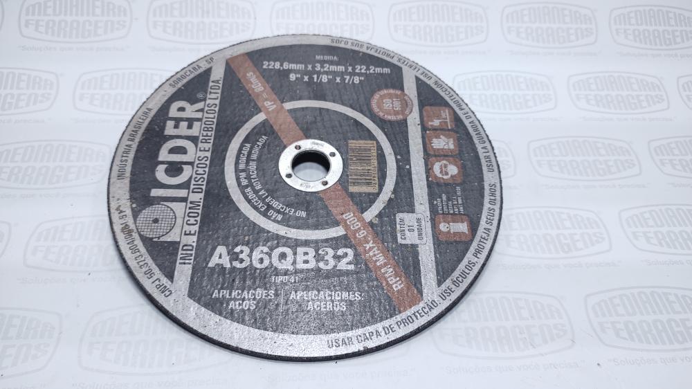 DISCO CORTE  9  X 7/8 X 3,2 ICDER