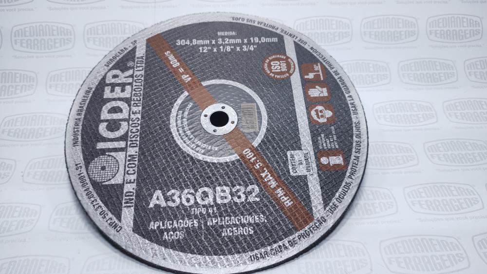 DISCO CORTE 12  X 3/4 X 3,2 HEAVY DUTY