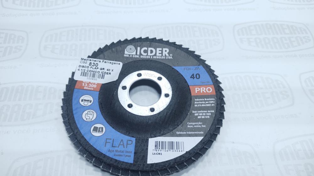 DISCO FLAP GR  40 X 4.1/2 RETO FASTFLAP HEAVY DUTY