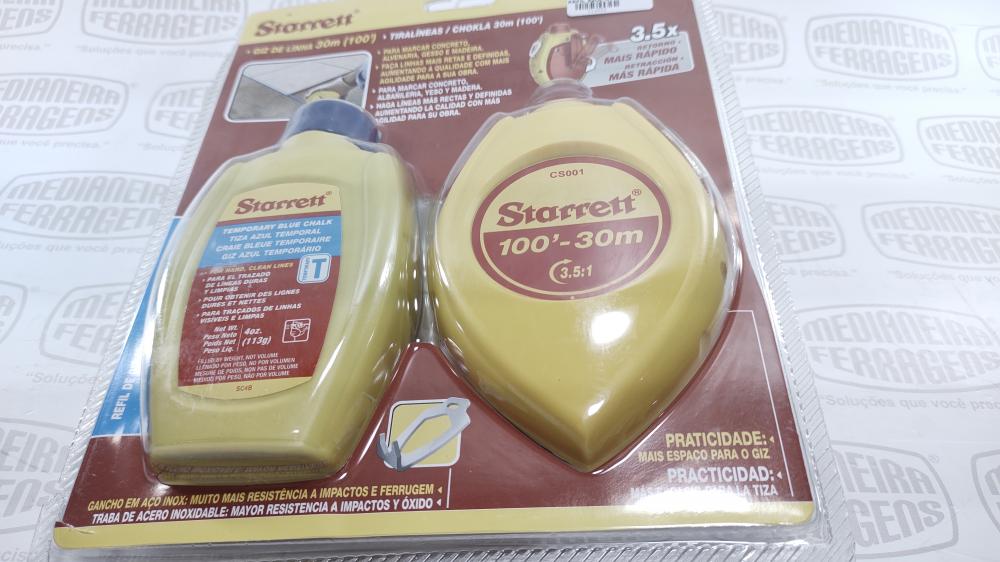 GIZ DE LINHA 30M C/ REFIL AZUL STARRET