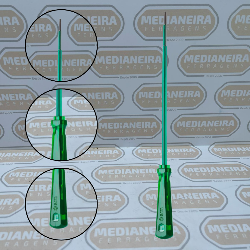 CHAVE D FENDA 1/8  X  4  ISOL.SATA (3X100MM)